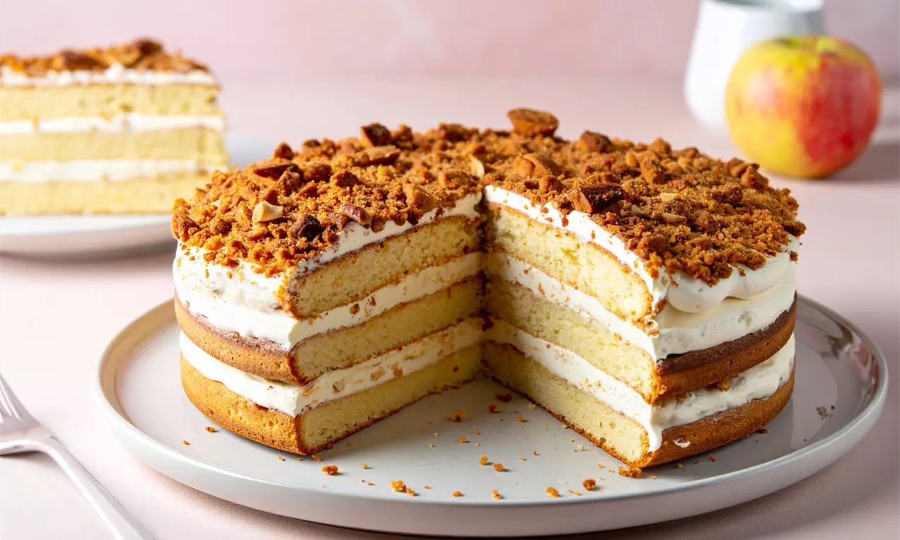 Naked Cake met appel en kaneel, AI-labeled image