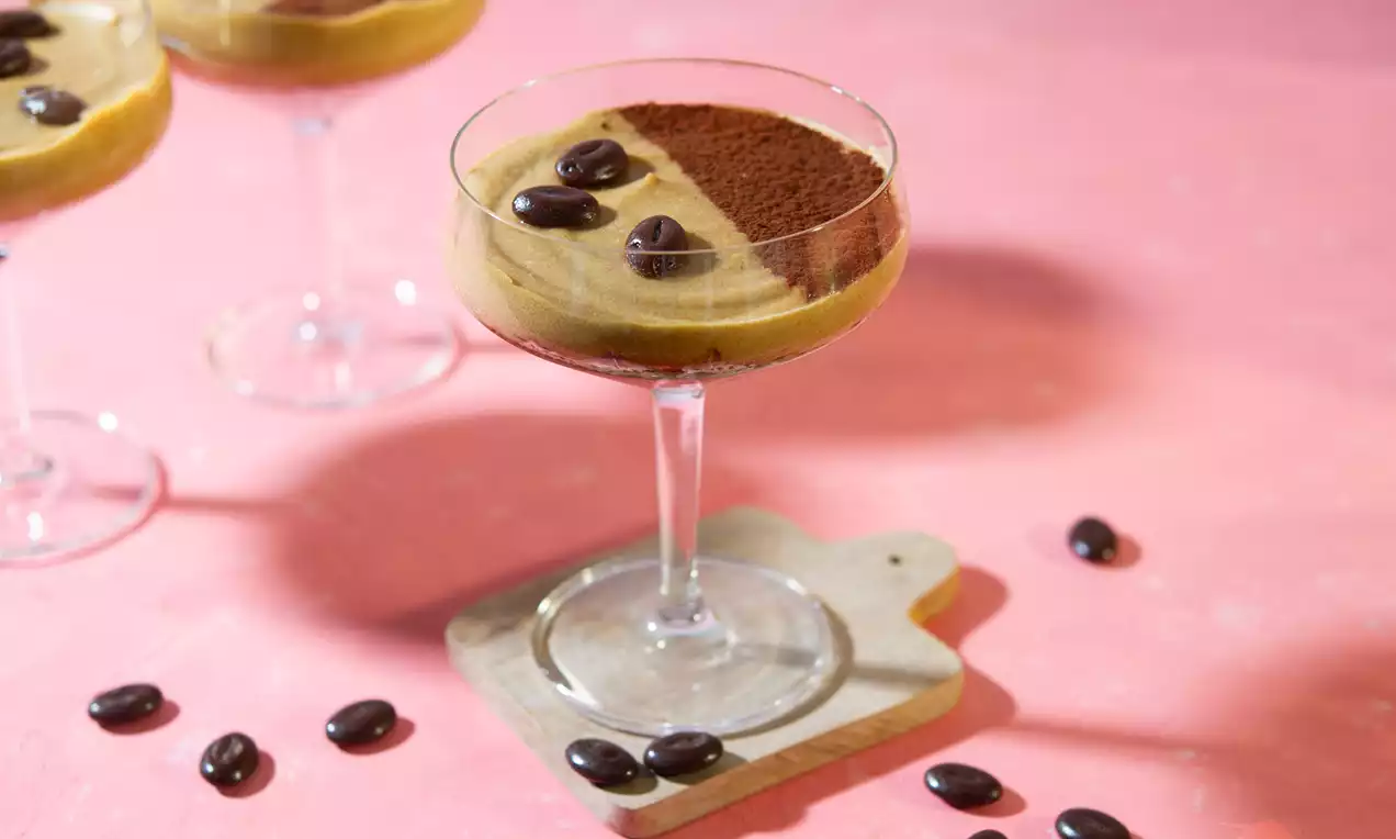 Cocktail toetje met espresso martini smaak