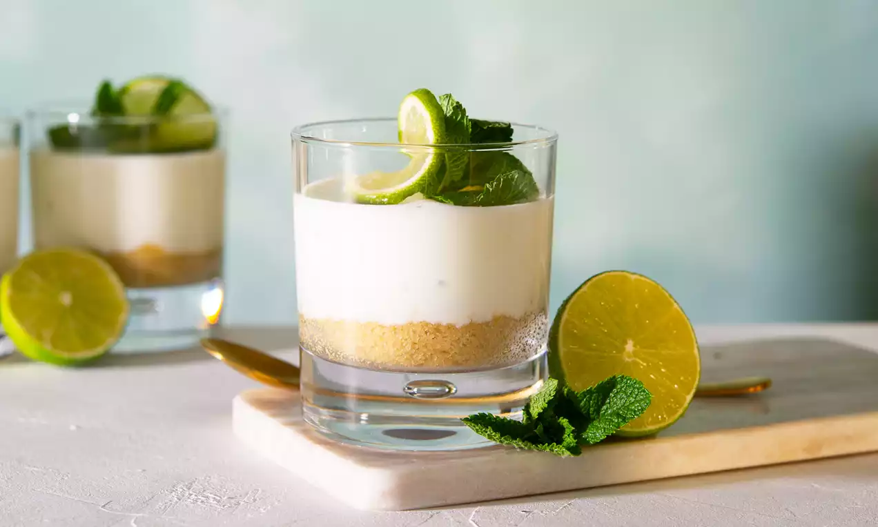 Cocktail toetje met mojito smaak