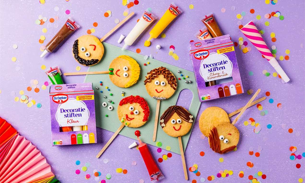 koekjes in de vorm van een gezichtje